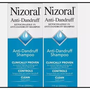 Nizoral Anti Dandruff Shampoo Fresh Scent 7 fl oz‎ Lot of 2 - Exp 6/25 & 5/26